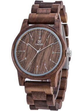 Mens Tan Brown Analog Unisex Natural Handmade Adjustable Waterproof Wooden Watch